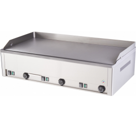 3 zónás RedFox asztali elektromos rostlap sima, öntöttvas sütőfelülettel